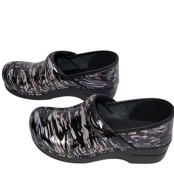Dansko Clog Women Size EU 40 US 9.5-10 Professional Metallic Waves Patent Nurse - Picture 9 of 16